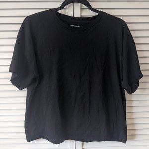 Christian Siriano black crop tee - large